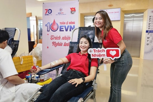 Tuần lễ hồng EVN lần thứ X tiếp nhận 11.574 đơn vị máu