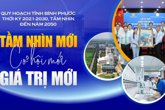 Quy hoạch tỉnh Bình Phước thời kỳ 2021-2030, tầm nhìn đến năm 2050: Tầm nhìn mới, cơ hội mới, giá trị mới