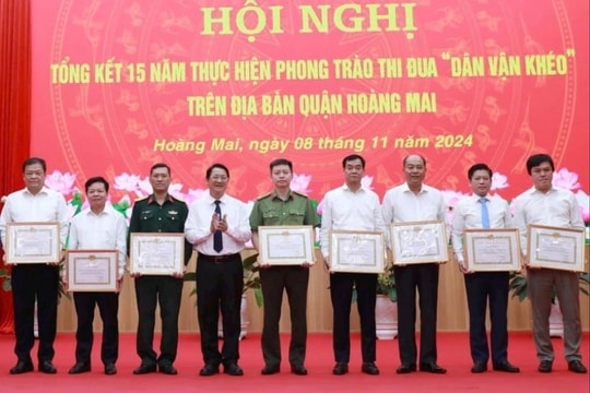 Hà Nội: Khen thưởng 19 tập thể, 16 cá nhân “Dân vận khéo”