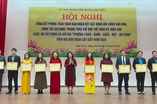 Phong trào thể dục, thể thao quận Cầu Giấy đạt, vượt chỉ tiêu được giao