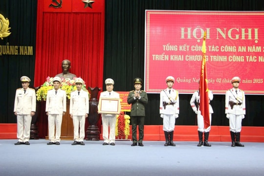 Công an Quảng Nam được tặng Cờ đơn vị xuất sắc