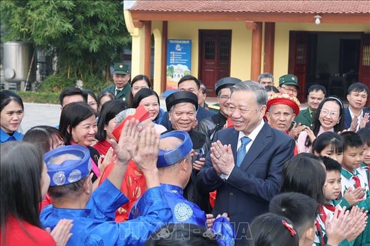 Tổng Bí thư Tô Lâm thăm, chúc Tết Đảng bộ, chính quyền và nhân dân tỉnh Hưng Yên