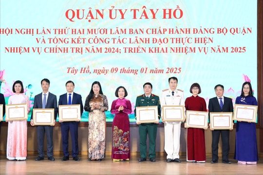 Quận Tây Hồ: Tập trung chuẩn bị và tổ chức thành công đại hội Đảng các cấp