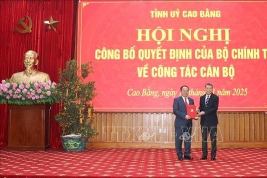 Ông Quản Minh Cường giữ chức Bí thư Tỉnh ủy Cao Bằng