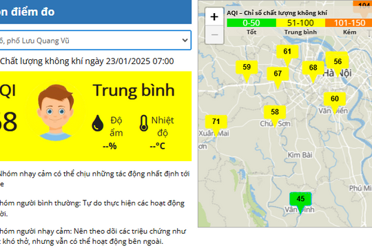 Thời tiết thay đổi giúp Hà Nội thoát khỏi cảnh ô nhiễm không khí kéo dài