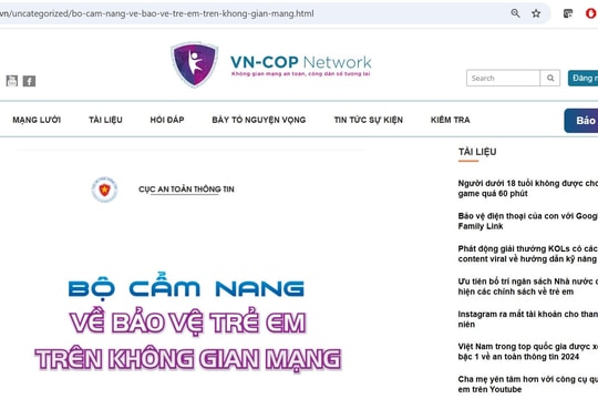 Ban hành Bộ Quy tắc ứng xử về bảo vệ trẻ em trên môi trường mạng