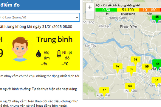 Hôm nay, chất lượng không khí ở Hà Nội tốt nhất trong 3 ngày Tết