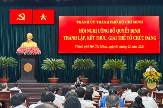 Thành lập hai Đảng bộ trực thuộc Thành ủy thành phố Hồ Chí Minh và hợp nhất Ban Tuyên giáo với Ban Dân vận