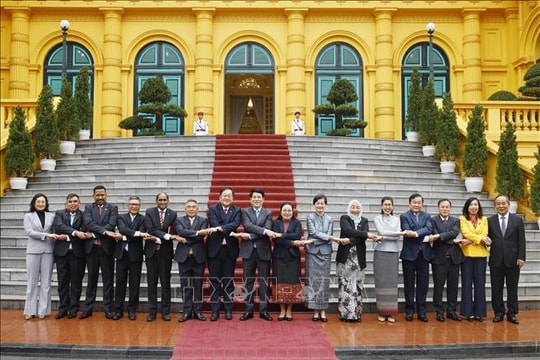 Chủ tịch nước Lương Cường tiếp Đại sứ, đại biện các nước ASEAN và Timor - Leste