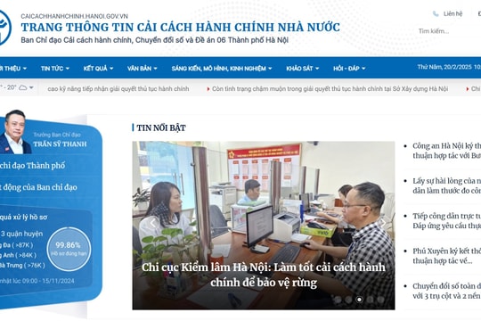 Hà Nội có thêm kênh lắng nghe đánh giá, góp ý về cải cách hành chính