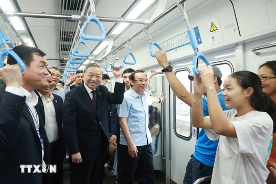 Tổng Bí thư Tô Lâm trải nghiệm thực tế tuyến Metro số 1 (Bến Thành - Suối Tiên)