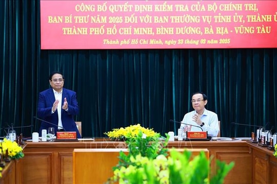 Thủ tướng Phạm Minh Chính: Kiểm tra phải nêu bật kết quả, cũng như chỉ ra hạn chế và giải pháp khắc phục