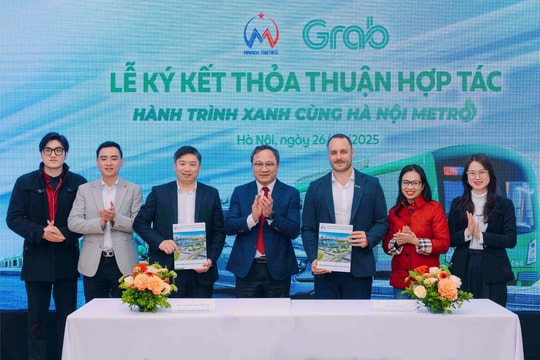 Hanoi Metro và Grab Việt Nam ký kết thỏa thuận thúc đẩy phát triển đường sắt đô thị Hà Nội