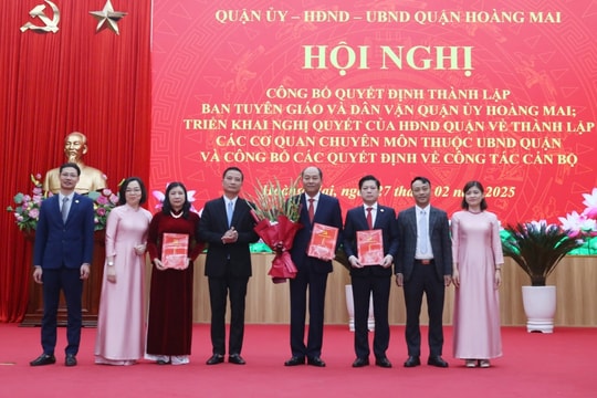 Thành lập Ban Tuyên giáo và Dân vận Quận ủy Hoàng Mai