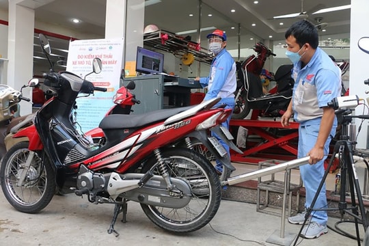 Hà Nội phê duyệt quy trình kiểm định khí thải xe máy