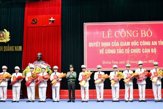 Giải thể 17 Công an cấp huyện thuộc Công an tỉnh Quảng Nam