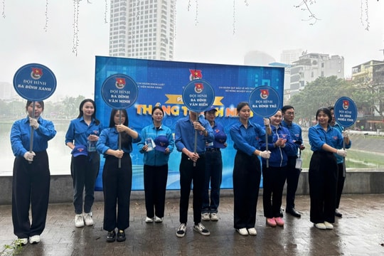 Quận đoàn Ba Đình thành lập 5 đội hình chuyên trong Tháng Thanh niên