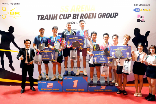 Lý Hoàng Nam và Trịnh Linh Giang vô địch giải pickleball tại Bà Rịa - Vũng Tàu