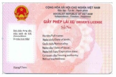 Hình ảnh giấy phép lái xe mới khi Bộ Công an cấp