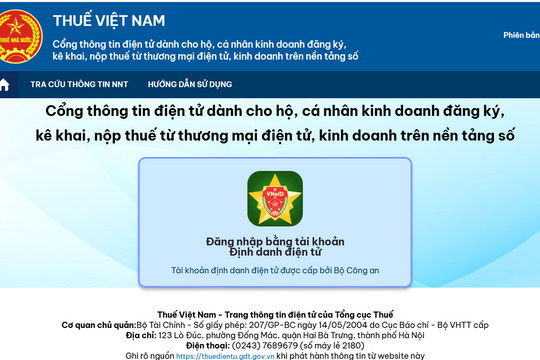 Hộ, cá nhân kinh doanh TMĐT nộp hơn 258 tỷ đồng thuế qua cổng điện tử