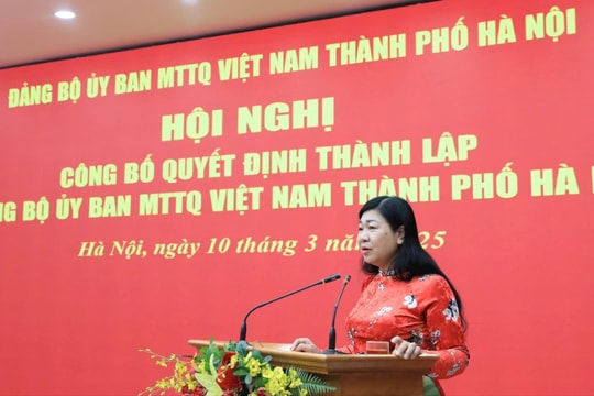 Đồng chí Nguyễn Lan Hương giữ chức Bí thư Đảng ủy Ủy ban MTTQ Việt Nam TP Hà Nội