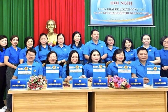Cụm thi đua số 1 LĐLĐ thành phố Hà Nội ký giao ước thi đua năm 2025