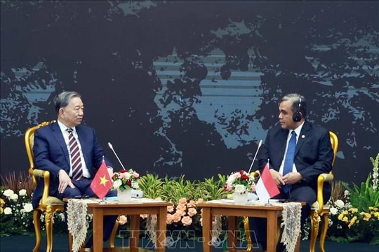 Tổng Bí thư Tô Lâm hội kiến Chủ tịch Hội đồng Hiệp thương Nhân dân Indonesia