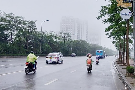 Khu vực đồng bằng và ven biển Bắc Bộ mưa nhỏ về đêm và sáng