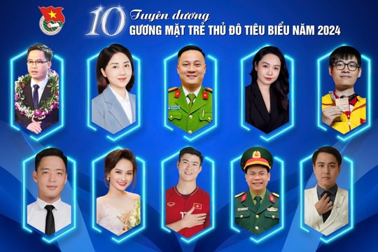 Thành đoàn Hà Nội công bố 10 gương mặt trẻ Thủ đô tiêu biểu năm 2024