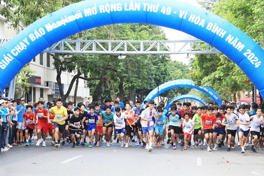 Hôm nay, 23-3, phát động Ngày chạy Olympic, Giải chạy Báo Hànộimới mở rộng - Vì hòa bình năm 2025