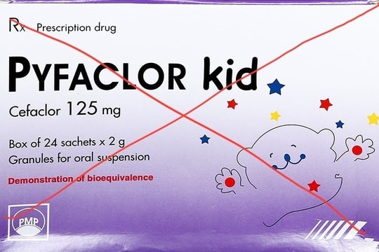 Thu hồi thuốc Pyfaclor Kid vi phạm mức độ 3