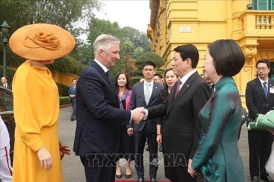 Nhà Vua và Hoàng hậu Bỉ kết thúc tốt đẹp thăm cấp Nhà nước đến Việt Nam