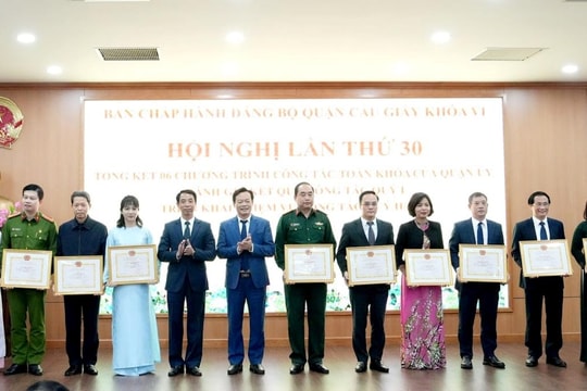 Cầu Giấy hoàn thành 63/71 chỉ tiêu của 6 chương trình công tác