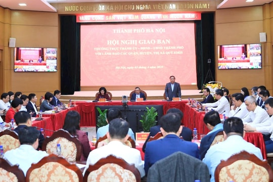 Hà Nội giao ban quý I về sắp xếp đơn vị hành chính và quản lý đất đai