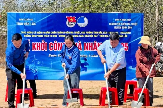 Tuổi trẻ Đắk Lắk chung tay hỗ trợ xóa nhà tạm
