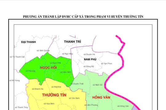 Thường Tín dự kiến 4 đơn vị hành chính cấp xã