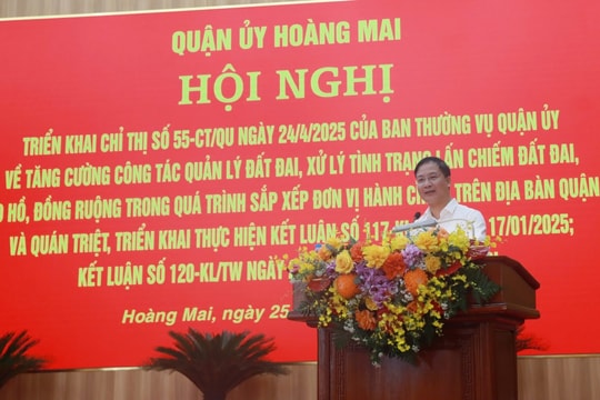 Quận ủy Hoàng Mai tập trung xử lý tình trạng lấn chiếm đất đai