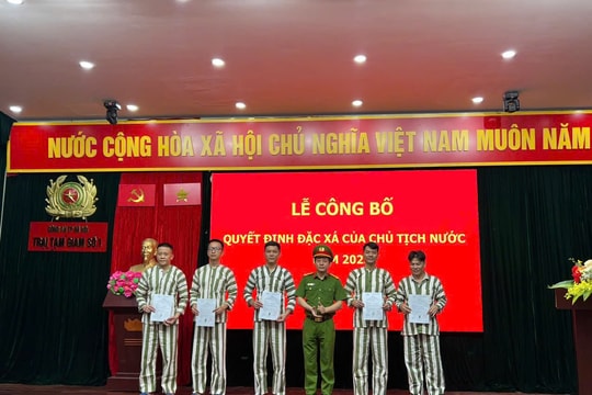 Công an Hà Nội công bố quyết định đặc xá 139 phạm nhân