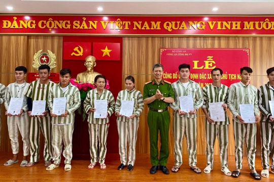 Bà Rịa - Vũng Tàu đặc xá 57 phạm nhân dịp 50 năm thống nhất đất nước