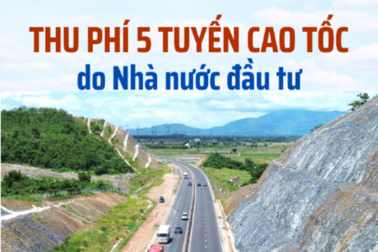 Thu phí 5 tuyến cao tốc do Nhà nước đầu tư