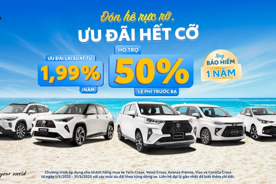 Tiếp tục đà tăng trưởng, Toyota tri ân khách hàng với loạt ưu đãi hấp dẫn