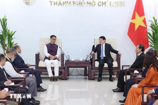 Chủ tịch nước tiếp Bộ trưởng Các vấn đề nghị viện và dân tộc thiểu số Ấn Độ