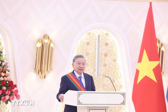 Tổng Bí thư Tô Lâm nhận Huân chương Hữu nghị Dostyk hạng Nhất