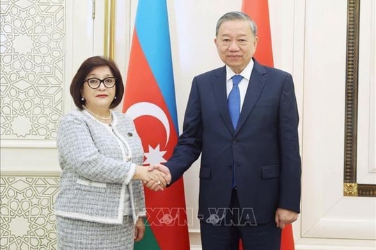 Tổng Bí thư Tô Lâm hội kiến Chủ tịch Quốc hội Azerbaijan