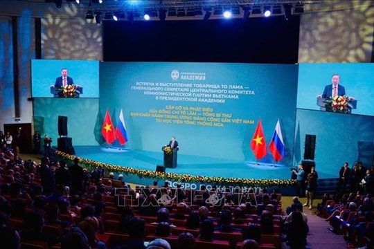 Tổng Bí thư Tô Lâm: Vun đắp quan hệ hữu nghị truyền thống Việt - Nga trong kỷ nguyên mới, vì hòa bình, hợp tác và phát triển