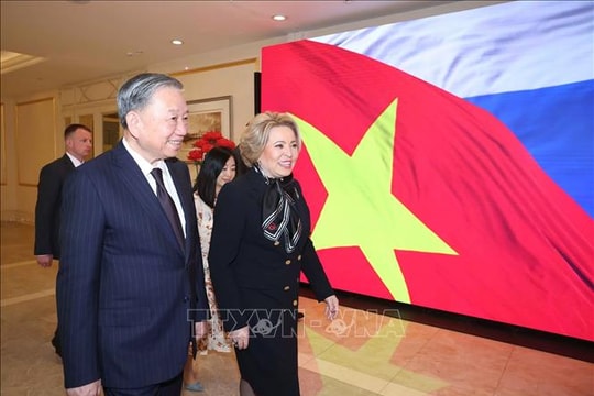 Tổng Bí thư Tô Lâm hội kiến Chủ tịch Hội đồng Liên bang Nga Valentina Matviyenko