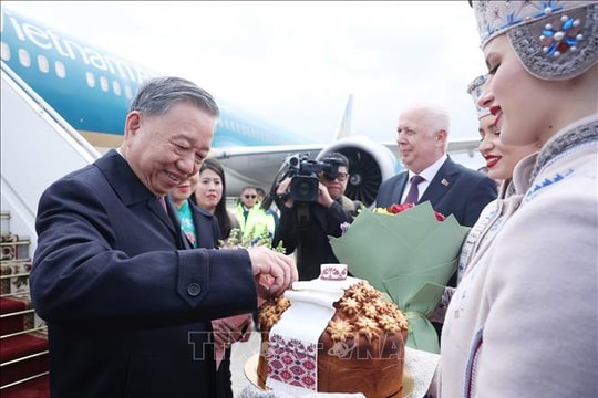 Tổng Bí thư Tô Lâm đến Minsk, bắt đầu thăm cấp Nhà nước tới Belarus