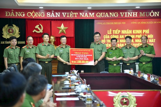 Công an Thủ đô hỗ trợ xây mới, sửa chữa 50 căn nhà tại tỉnh Tuyên Quang