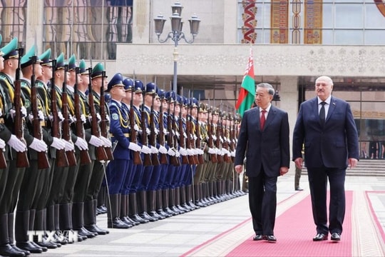 Lễ đón Tổng Bí thư Tô Lâm thăm cấp Nhà nước Cộng hòa Belarus