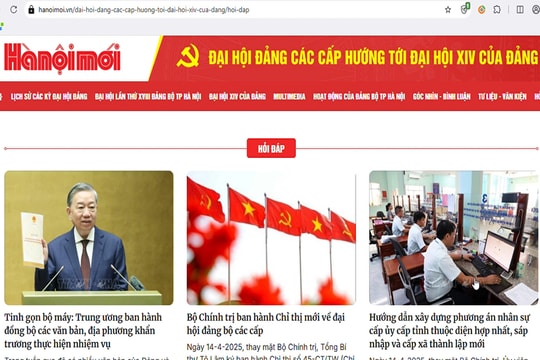 Ra mắt chuyên trang Đại hội Đảng trên Báo Hànộimới điện tử